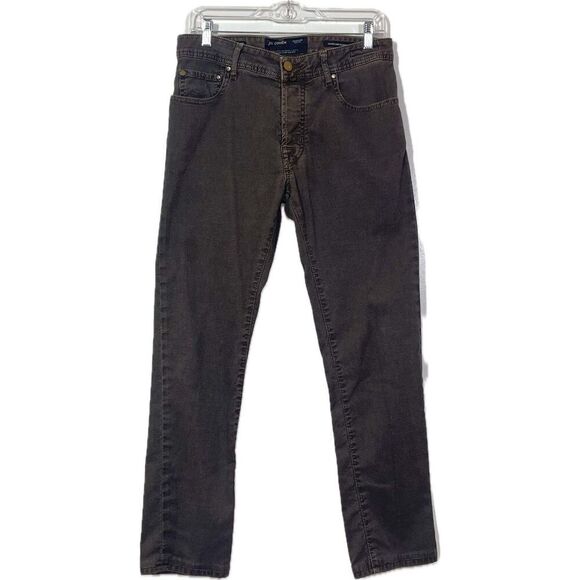 Jacob Cohen Style 688 Denim Jeans Brown Gray Mens Tag Size 33” Actual 32x28 - Picture 1 of 14
